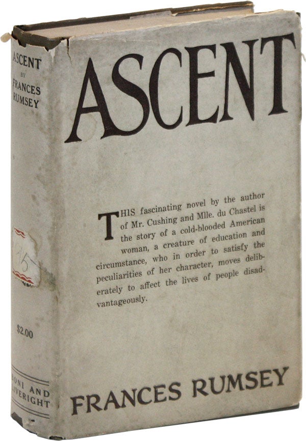 Item #45853] Ascent. Frances SOCIAL FICTION - RUMSEY