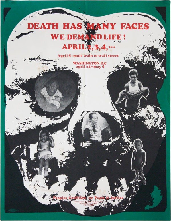 Item #46090] Death Has Many Faces - We Demand Life! Peoples Coalition for Peace, Justice