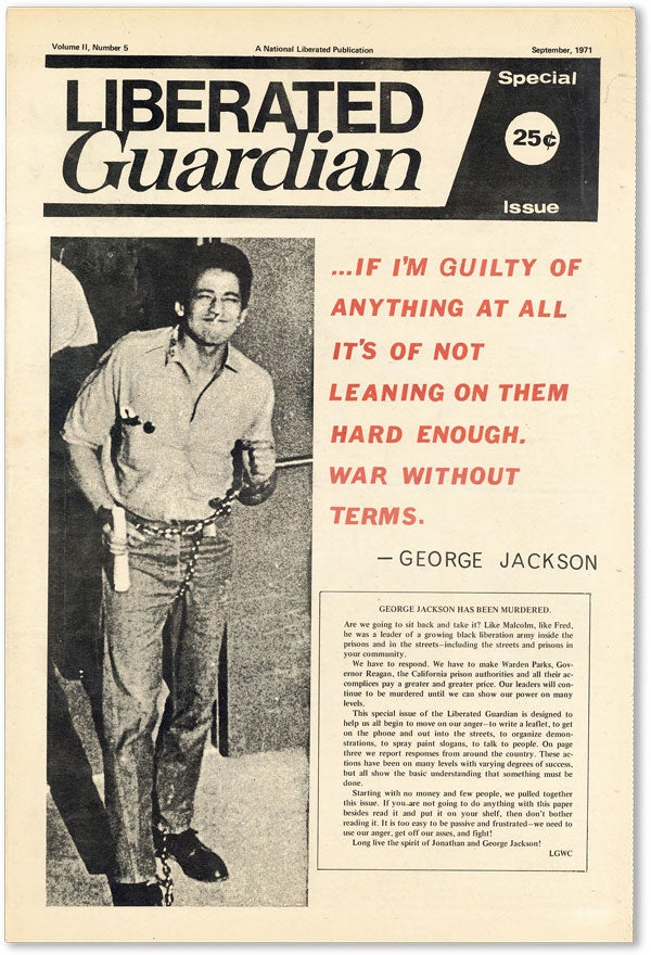 Item #46099] Liberated Guardian - Vol.II, No.5 (September, 1971). NEW LEFT