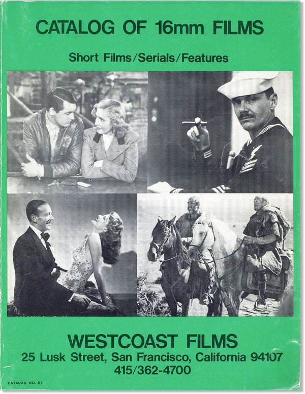 Item #46290] Catalog of 16mm Films; Short Films/Serials/Features. Westcoast Films