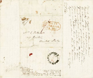 Autograph Letter Signed to Eliza Lee [Cabot] Follen, including Manuscript Poem "For the Liberty Bell." 4pp, dated August 10th, 1843