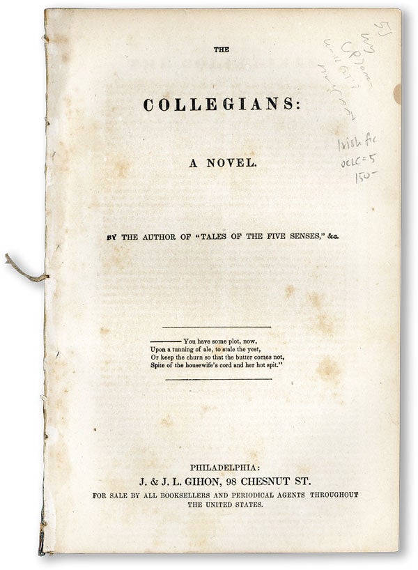 Item #46726] The Collegians: A Novel. Gerald GRIFFIN