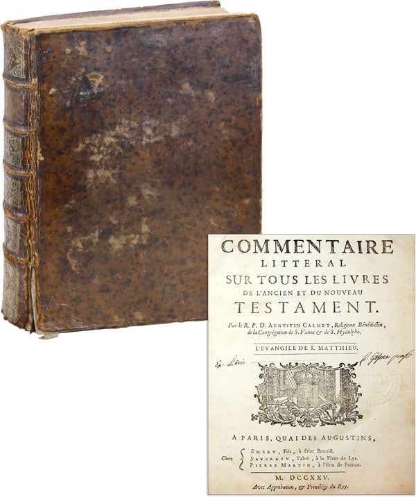 Item #47054] Commentaire Litteral sur Tous les Livres de l'Ancien et du Nouveau Testament......