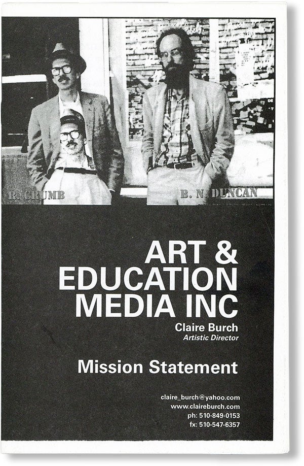Item #48028] Art & Education Media Inc. Mission Statement. Claire BURCH
