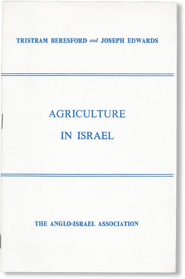 Item #48032] Lecture on [...] Agriculture in Israel in the Grand Committee Room, House of...