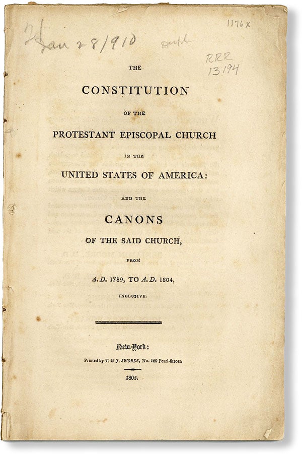 Item #48055] The Constitution of the Protestant Episcopal Church in the United States of America:...