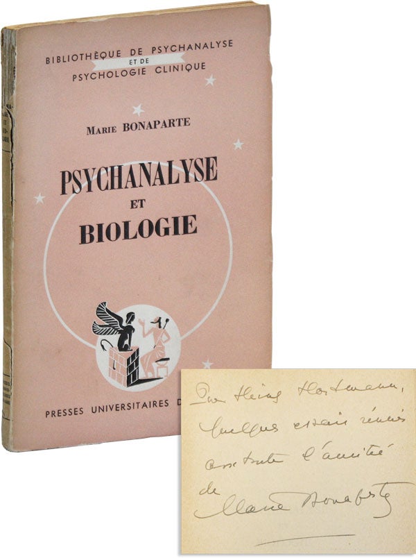 Item #48369] Psychanalyse et Biologie [Inscribed & Signed to Heinz Hartmann]. Marie BONAPARTE