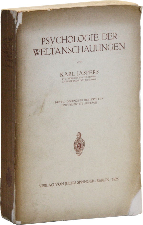 Item #48394] Psychologie der Weltanschauungen. Karl JASPERS