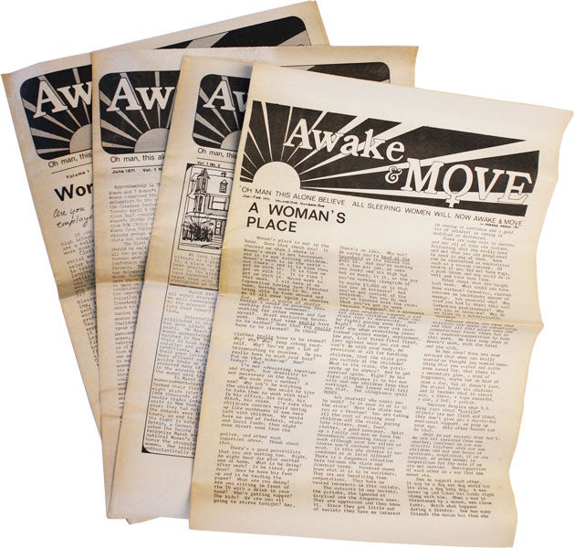 Item #48784] Awake & Move - Vol.1, Nos.1-4. WOMEN, PHILADELPHIA WOMEN'S LIBERATION CENTER