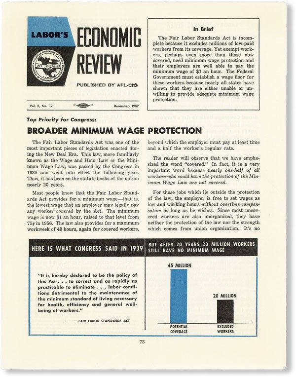 Item #49071] Labor's Economic Review, Vol. 2, no. 12, December, 1957. AFL-CIO