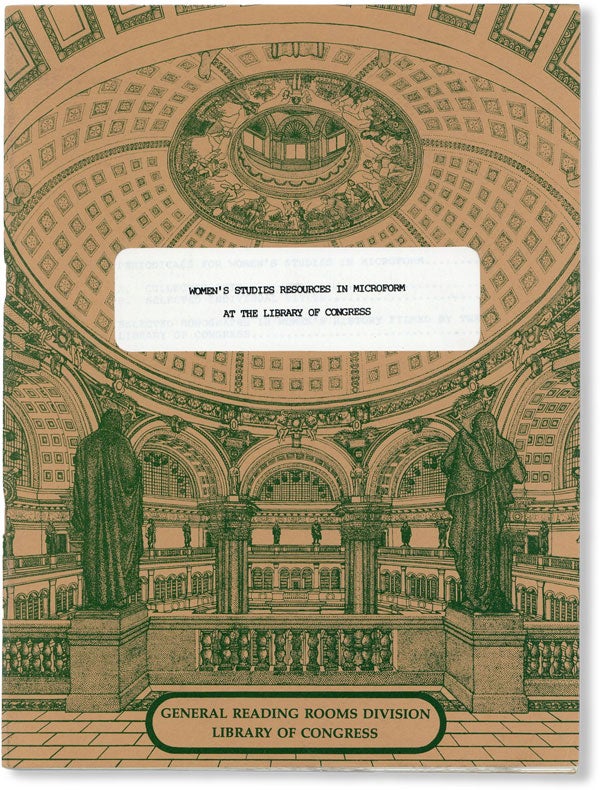 Item #49373] Women's Studies Resources in Microform at the Library of Congress. LIBRARY OF...