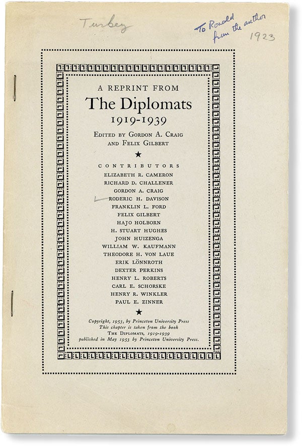 Item #49636] Turkish Diplomacy from Mudros to Lausanne [Cover title: A Reprint from "The...