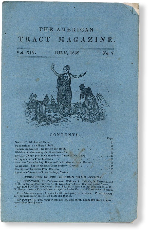 Item #49762] The American Tract Magazine, Vol. XIV, no. 7, July, 1839. AMERICAN TRACT SOCIETY