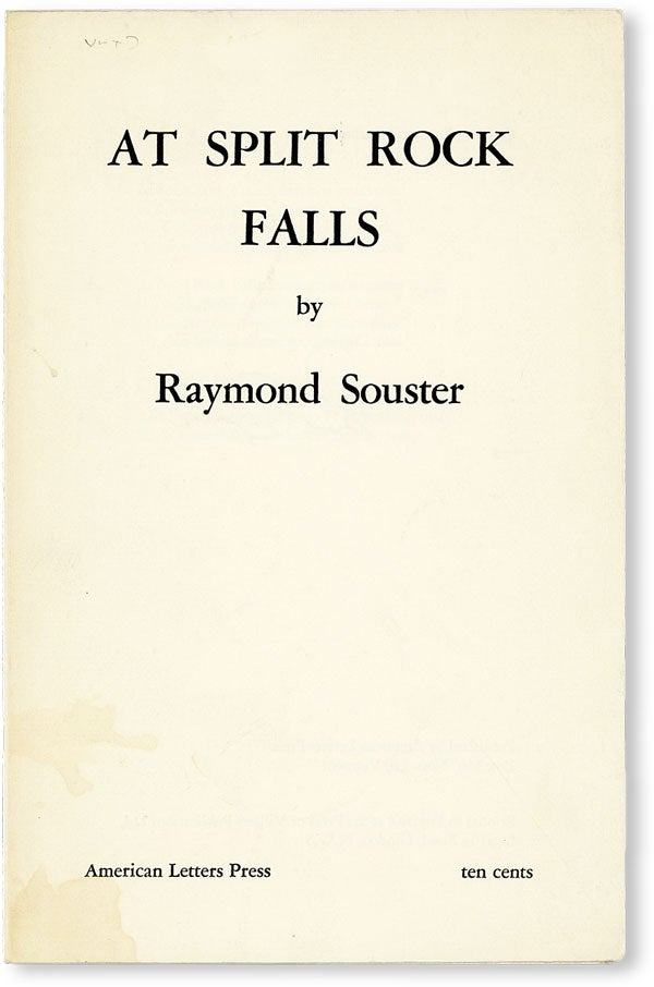 Item #49917] At Split Rock Falls. Raymond SOUSTER