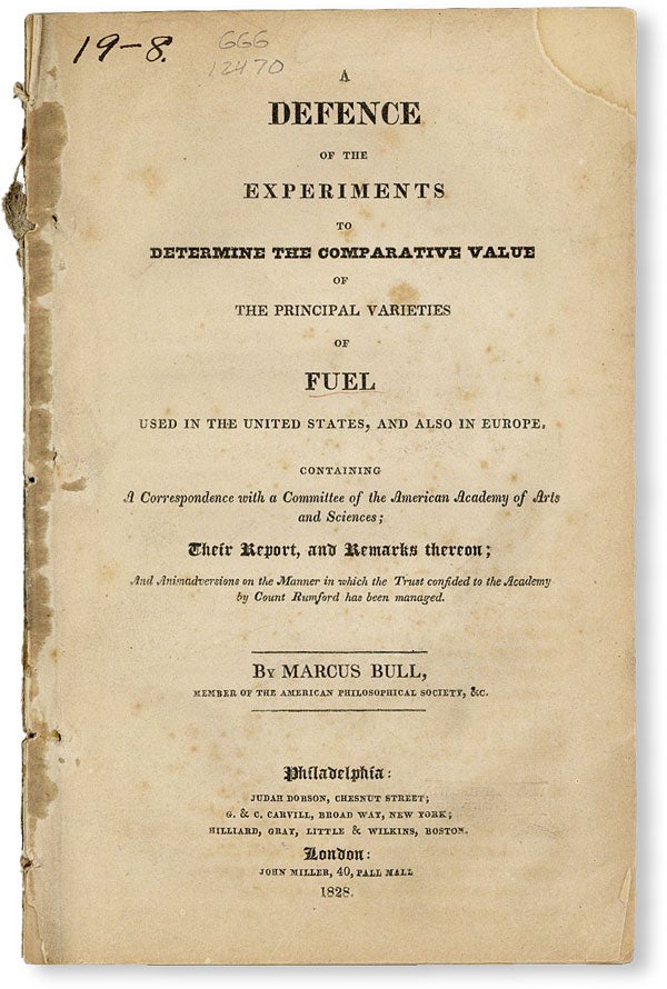 Item #50246] A Defence of the Experiments to Determine the Comparative Value of the Principal...