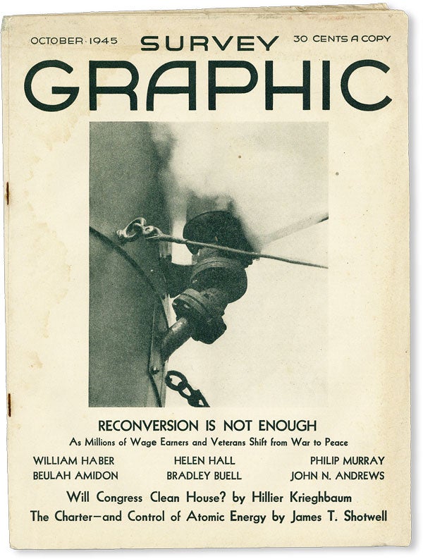 Item #50295] Survey Graphic - Vol.XXXIV, No.10 (October, 1945). Paul KELLOGG