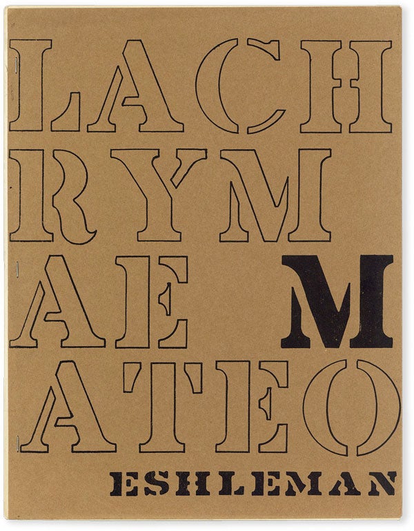 Item #50348] Lachrymae Mateo: 3 Poems For Christmas 1966 [Caterpillar III]. Clayton ESHLEMAN