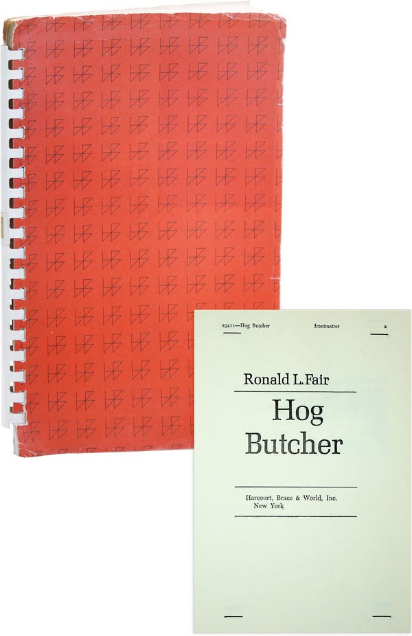 Item #50997] Hog Butcher [Bound Galley Copy]. AFRICAN AMERICANA, Ronald L. FAIR