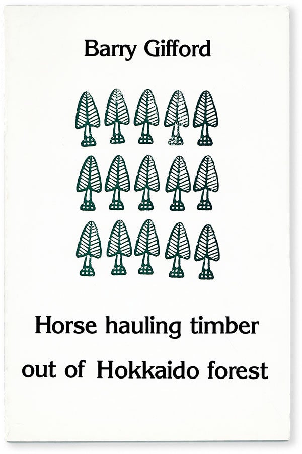 Item #51545] Horse hauling timber out of Hokkaido forest. Barry GIFFORD