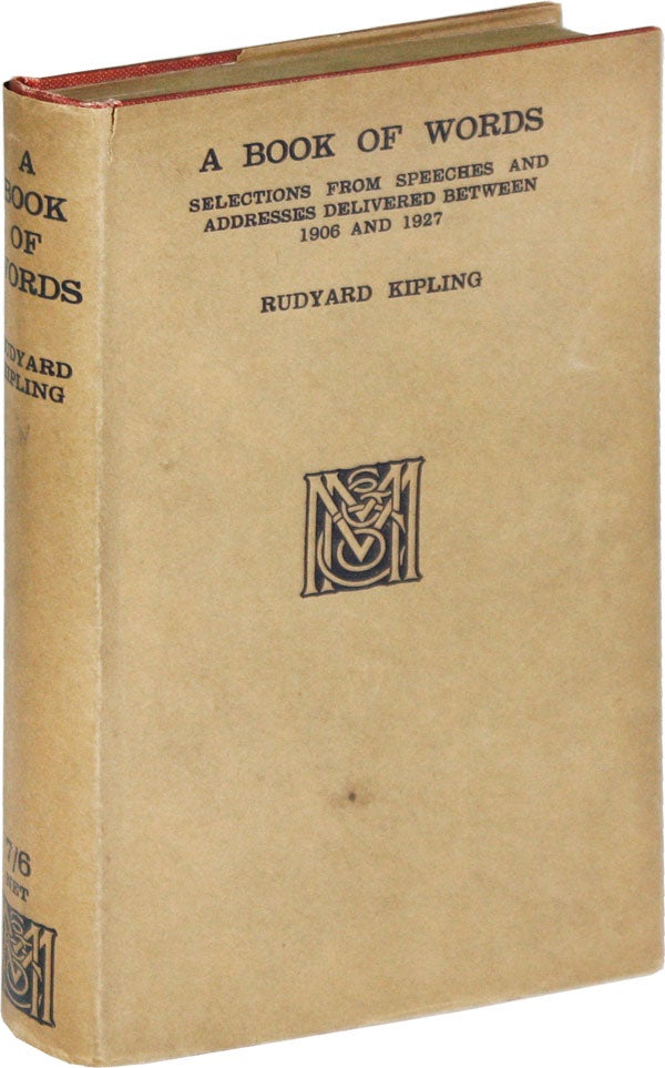 Item #52436] A Book of Words. Rudyard KIPLING