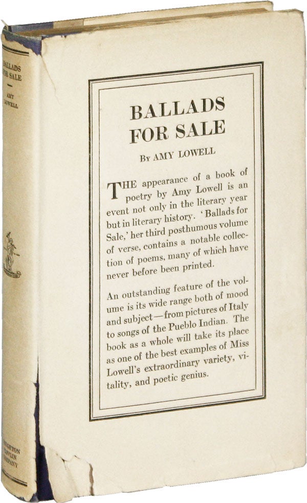 Item #52643] Ballads For Sale. Amy LOWELL