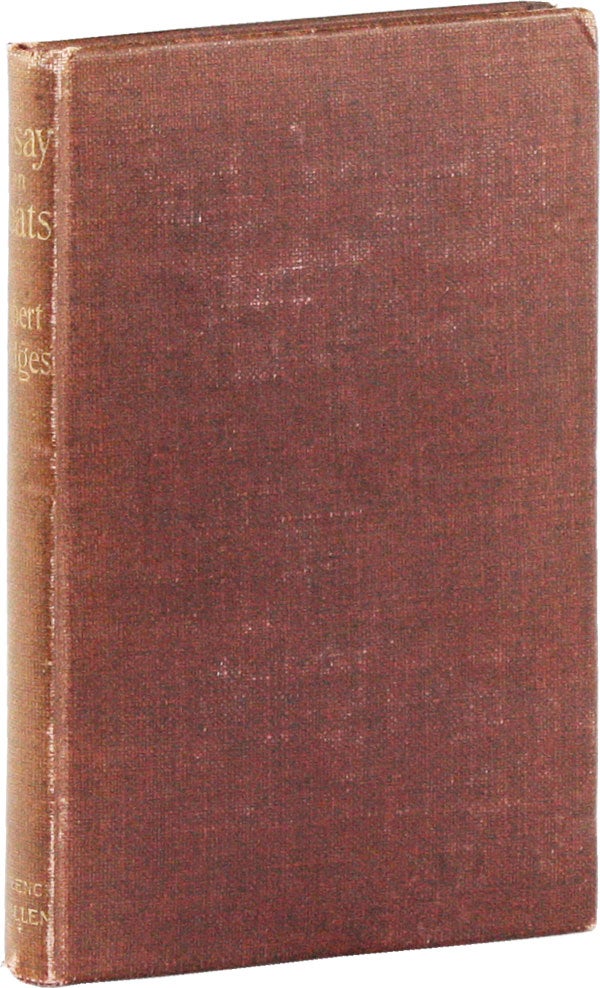 Item #53250] John Keats: A Critical Essay. Robert BRIDGES, Seymour
