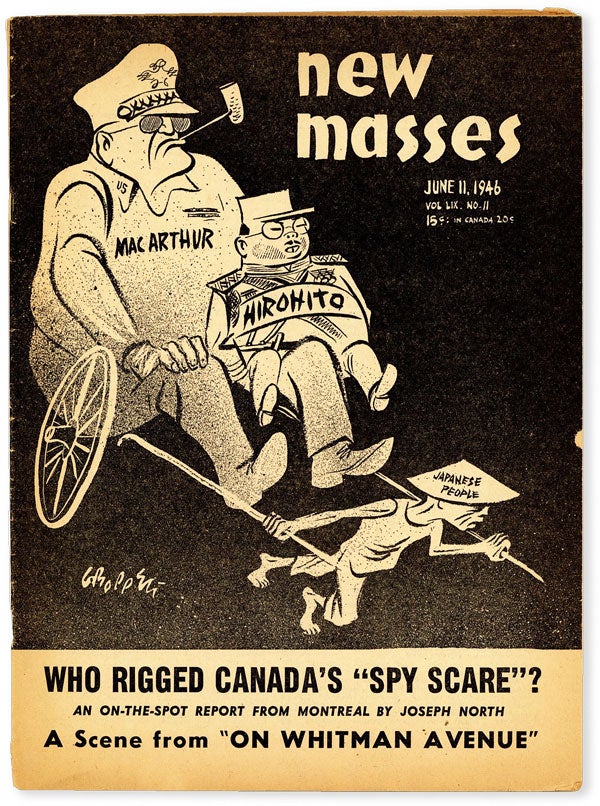 Item #53354] New Masses - Vol.LIX, No.11 (June 11, 1946). William GROPPER, cover art