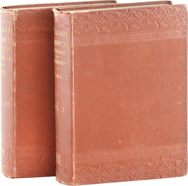 Item #53416] William Godwin, His Friends and Contemporaries (2 vols). C. KEGAN PAUL, Charles