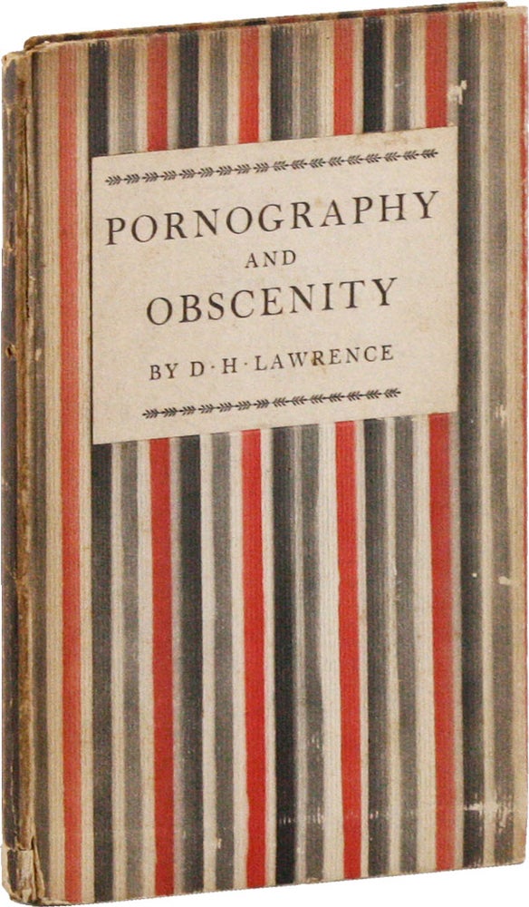 Item #53474] Pornography and Obscenity. D. H. LAWRENCE, David Herbert