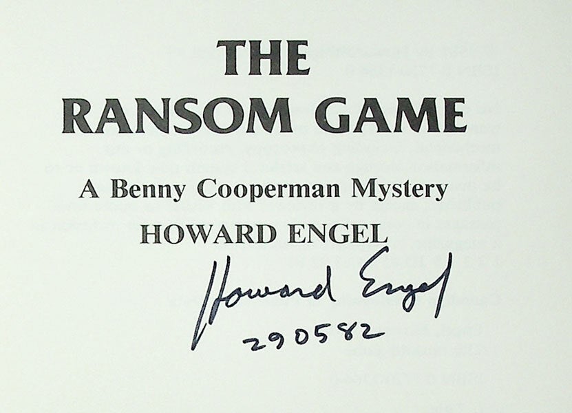 The Ransom Game: A Benny Cooperman Mystery Signed | Howard ENGEL ...