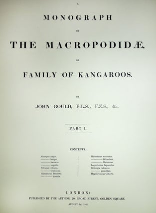 A Monograph of the Macropodidae, or Family of Kangaroos [FACSIMILE]