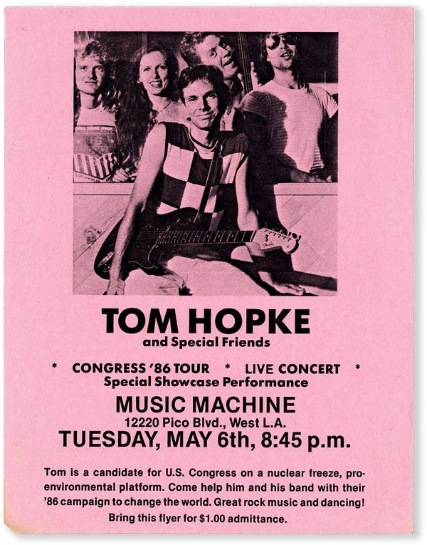 Item #54644] Tom Hopke and Special Friends. Congress '86 Tour - Live Concert - Special Showcase...