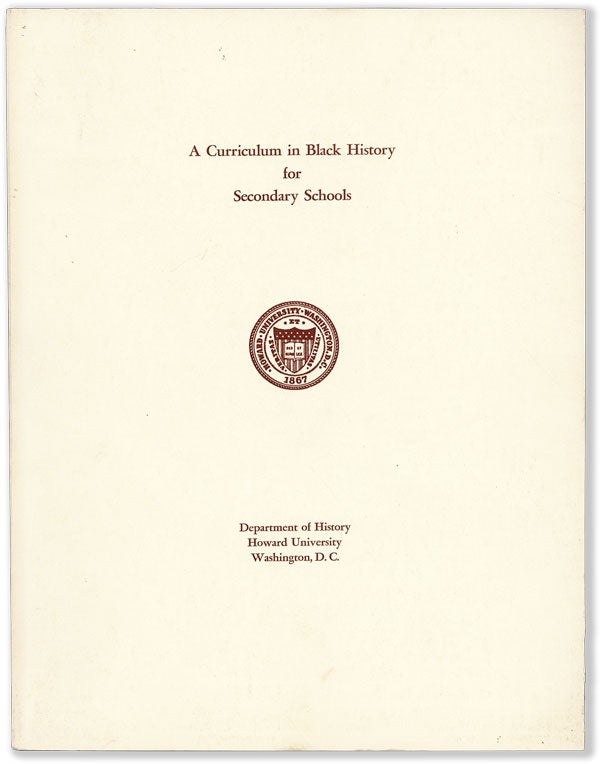 Item #54799] A Curriculum in Black History for Secondary Schools. AFRICAN AMERICANA, Lorraine A....