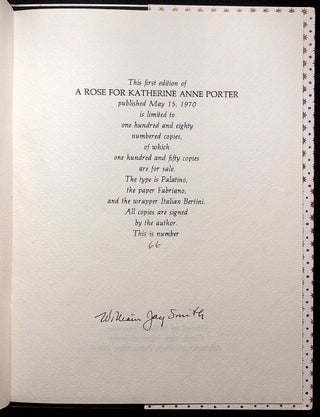 A Rose for Katherine Anne Porter. Drawings by Robert Dunn