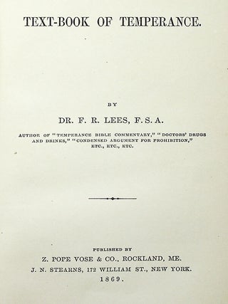 Text-Book of Temperance