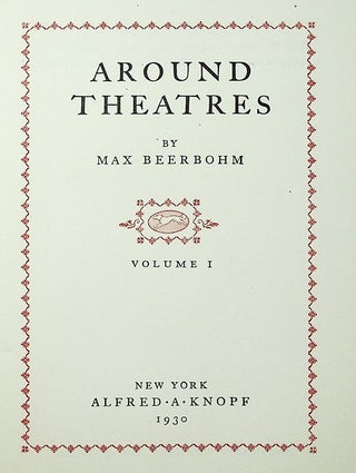 Around Theatres (2 vols)