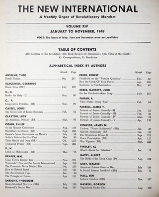 The New International. A Monthly Organ of Revolutionary Marxism. Volume XIV, January to November 1948