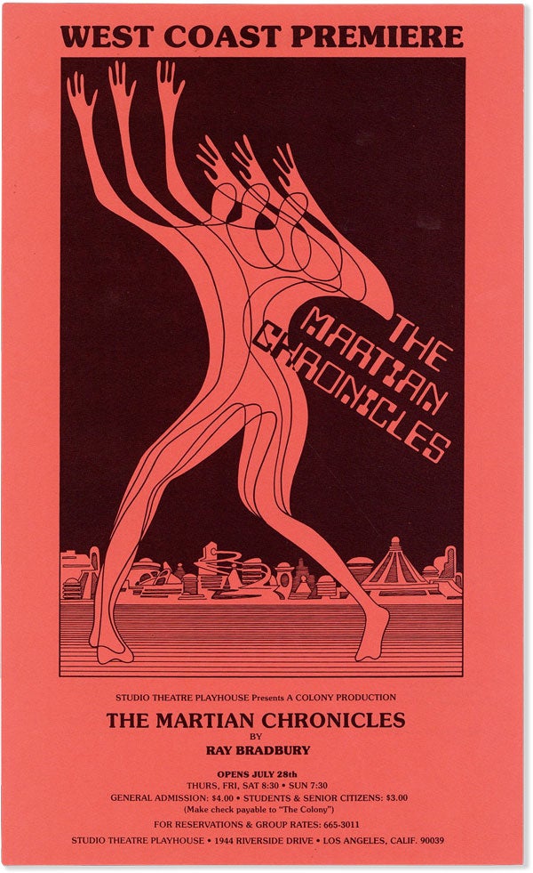 Item #55810] Poster: West Coast Premiere - The Martian Chronicles. Ray BRADBURY