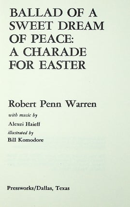 Ballad of a Sweet Dream of Peace. A Charade for Easter