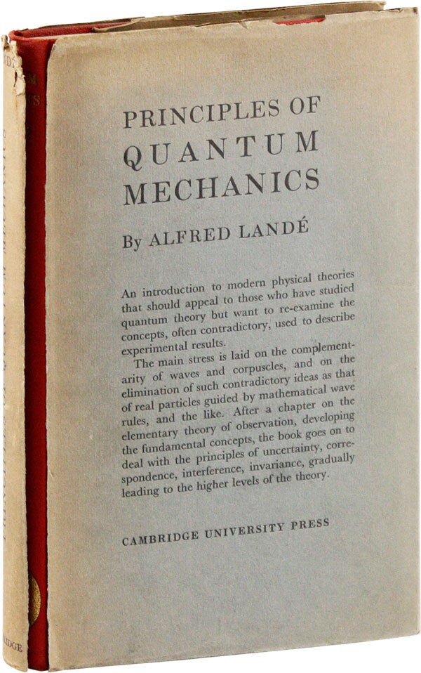 Alfred de MONTEL(洋書) Principles of Quantum Mechanics | Alfred LANDÉ | First Edition