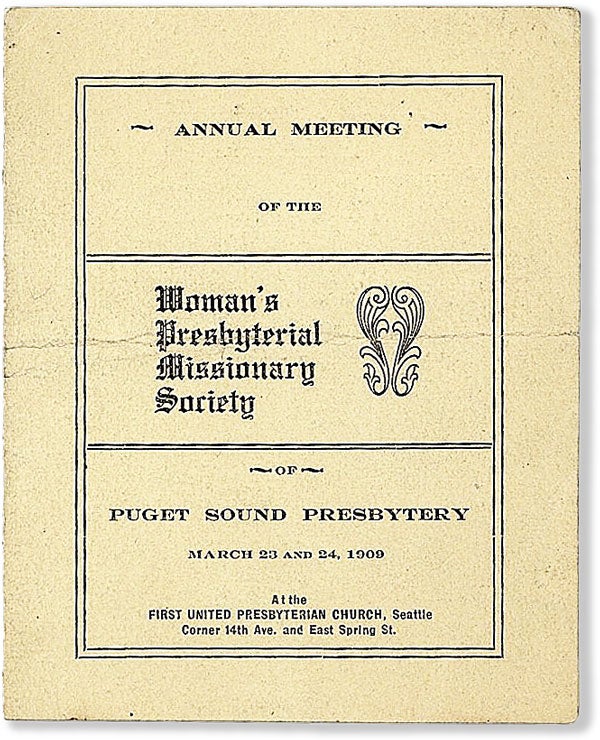 Item #56669] Annual Meeting of the Woman's Presbyterial Missionary Society of Puget Sound...