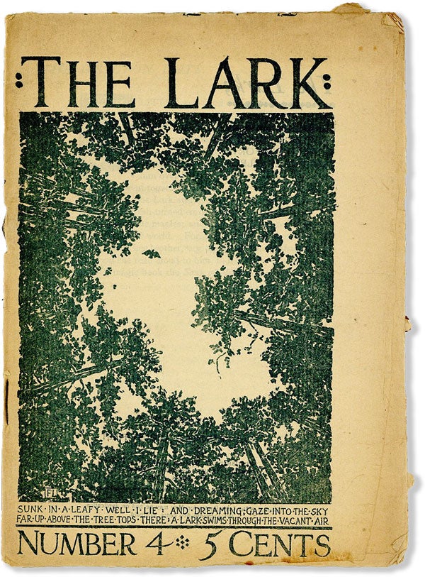 Item #57078] The Lark no. 4 [August]. Gelett BURGESS, ed