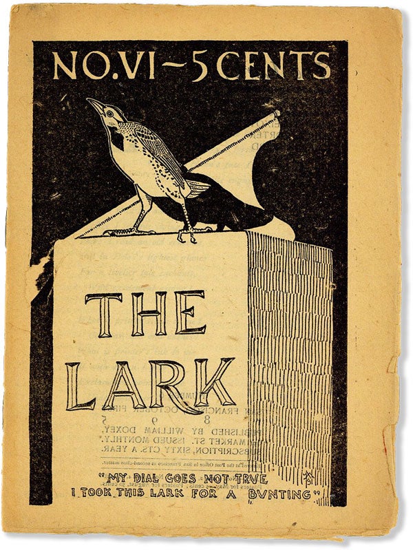 Item #57079] The Lark No. VI [October 1895] [SIGNED]. Gelett BURGESS, eds