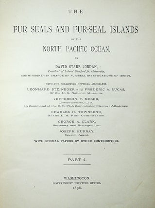 The Fur Seals and Fur-Seal Islands of the North Pacific Ocean. Part IV. The Asiatic Fur-Seal Islands and Fur-Seal Industry