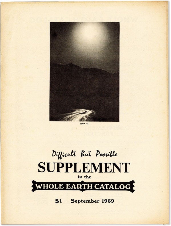 Item #58273] Supplement to the Whole Earth Catalog – September, 1969. ENVIRONMENTALISM, DIY,...