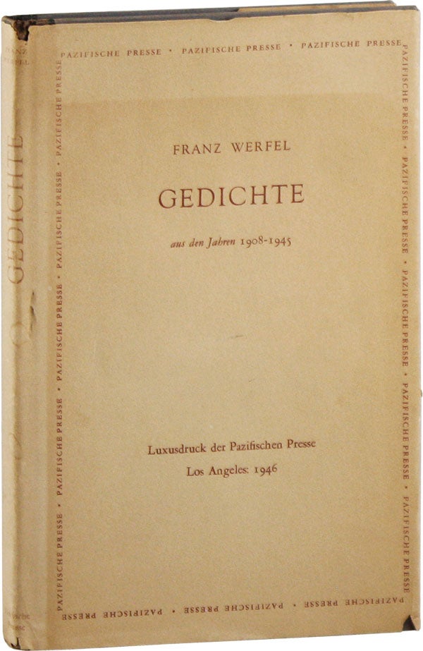 Item #58286] Gedichte aus den Jahren 1908-1945. Franz WERFEL