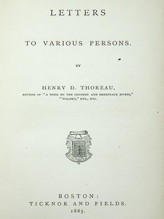 Letters to Various Persons
