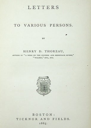 Letters to Various Persons