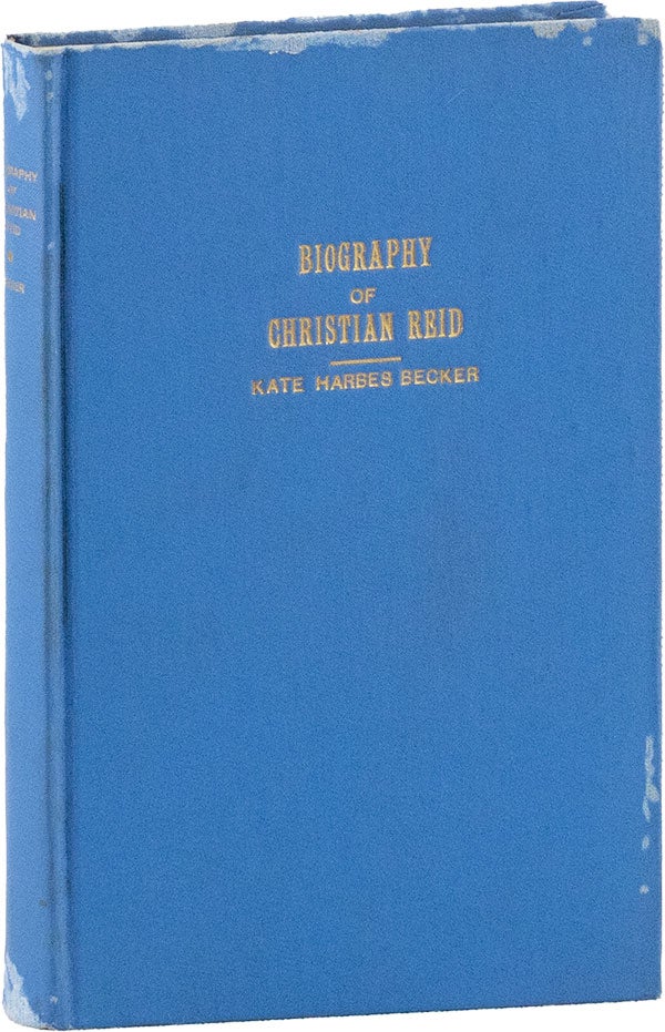 Item #59437] Biography of Christian Reid. Kate Harbes BECKER