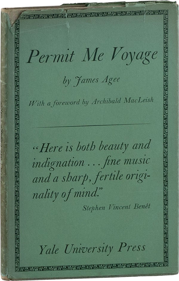 Item #59489] Permit Me Voyage. James AGEE, Archibald MACLEISH, poems, foreword